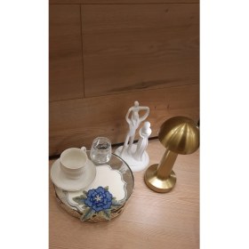 Resim 2 Adet Mavi Gül Üzeri Taş Işlemeli Kokteyl Peçete, Servis Mendili, Servis Peçetesi 