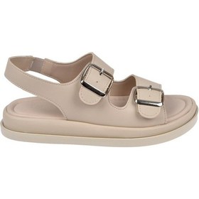 Resim Castle Black Çift Tokalı Kadın Sandalet Cb-35176 Bej Bej 