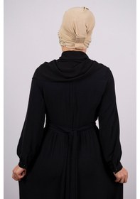 Resim Hürrem Bone Bej Pratik Hazır Geçmeli Tesettür Bone Sandy Kumaş Taşlı 1456_12 Bej 