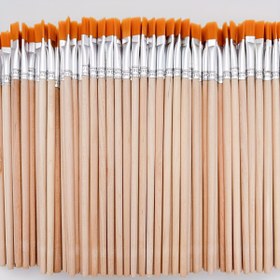 Resim 200 adet ahşap saplı sanatçı fırçası seti, naylon fırça, suluboya, yağlı boya, Noel, Cadılar Bayramı, Şükran Günü için DIY sanat malzemeleri, el boyaması ince sanat yağlı boya fırça seti 
