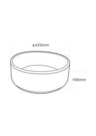 Resim Lena E-4006A Tezgah Üstü Porselen Lavabo 