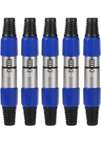 Resim 10 Adet - 3 Pin Xlr Konektörü 5 Adet Dişi + 5 Adet Erkek Mikrofon Jackı - Mikrofon Ses Jakı 