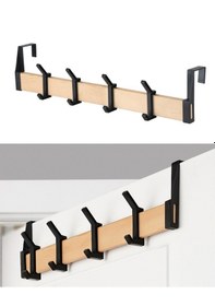 Resim Nwood N-as 01 Masif Ahşap Organik Kapı Arkası Elbise Askısı Ahşap 