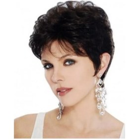 Resim Kadınlar İçin Kısa Saçlı Siyah Peruk, Kadın Peruk. 263400267 Siyah 