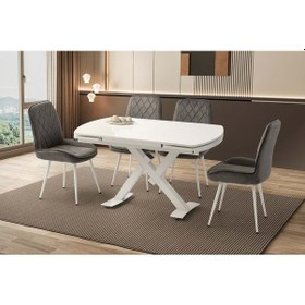 Resim Mobilgen Fulya Sandalye 130+52 Still HG Açılabilir Masa Takımı 