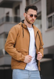 Resim Antonin Bel ve Kol Lastikli Slim Fit Erkek Mevsimlik Mont Yağmurluk - SIYAH / L 