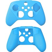 Resim Mufunye Xbox Series X Oyun Kolu Mavi Silikon Korumalı Kılıf - Granül Anti Kayma Desenli + Joystick Kapağı Diğer 