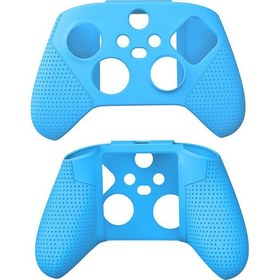 Resim Mufunye Xbox Series X Oyun Kolu Mavi Silikon Korumalı Kılıf - Granül Anti Kayma Desenli + Joystick Kapağı Diğer 