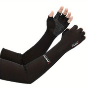 Resim 2 adet Spor Kol Kolluk - UV Koruması, Buz Soğutma, Bisiklet, Koşu, Balıkçılık, Tırmanma için 5 Parmaklı Manşet Tasarımı - Nefes Alabilir ve Dayanıklı Polyester, Ayarlanabilir Uyum, Elde Yıkama veya Kuru Temizleme, Açık Hava Aktiviteleri, Şık Kolluklar, Ayarlanabilir Manşet 