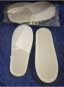 Resim Uslu Çeyiz 10 Çift ,Biyeli, Beyaz Otel Terliği 