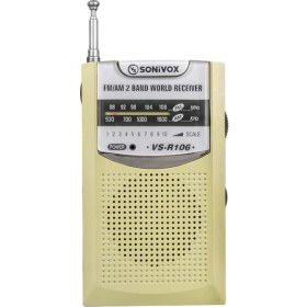 Resim Gold Renk Cep Tipi Analog Fm Radyo VS-R106 (4887) 