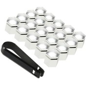 Resim Reedark Vauxhall Opel İçin 20 Adet 19mm Abs Krom Jant Kapakları - Siyah/gri Seçenekli 