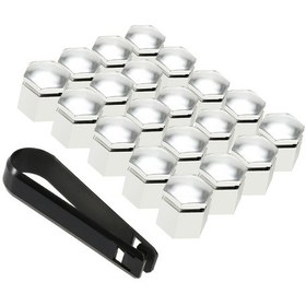 Resim Reedark Vauxhall Opel İçin 20 Adet 19mm Abs Krom Jant Kapakları - Siyah/gri Seçenekli 