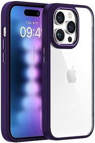 Resim BUFF LABS Buff iPhone 15 Pro Max ile Uyumlu New Air Bumper Kılıf, Koruyucu Telefon Kılıfı (Mor) 