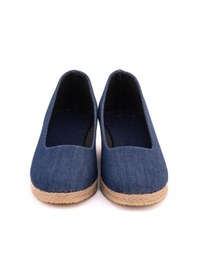 Resim Star Tombis Gerçek Elişi Özel Imalat Elişi Günlük Rahat 3cm Anne Ayakkabısı Dolgu Topuklu Handmade Kot Mavi 