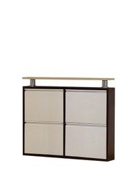 Resim Kaser Metal 2+2'Li Metal Ayakkabılık Beyaz - Siyah 