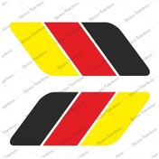 Resim Almanya Alman Bayrak Bayrağı Şerit Sticker 00667 