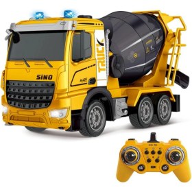 Resim Uzaktan Kumandalı Şarjlı Metal Iş Makinesi Oyuncak Seti – 1:12 Ölçekli Kepçe, Tır, Ekskavatör, Itfaiye, Beton Mikseri, Vinç Modelleri 