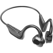 Resim Neevoyu Siyah Kemiğiiletimli Bluetooth Kulaklık Kablosuz Kulak Bağcıklı 8 Saat Çalma Süresi 16mm Hoparlör 180mah Pil 