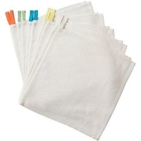 Resim Ikea Unisex Çocuk Beyaz Krama 10 Adet 30X30 Cm Havlu Seti Bebek El Havlusu Peçete Beyaz 