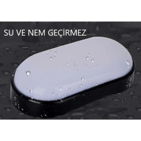 Resim Ucuz Geldi Balkon Lambası Teras Lambası Oval Siyah Duvar Lambası 15W Beyaz LED Işık Banyo Lambası Tavan Lambası 