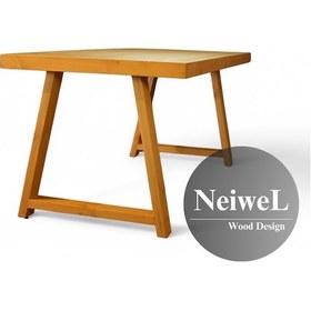 Resim Neiwel Riza Doğal Ahşap Yemek Masası-80-100 Açık Ceviz 
