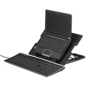 Resim Wozlo Ergostand Yükseklik Ayarlı 14 CM Fan Led'li Notebook Soğutucu 