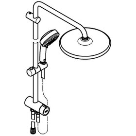 Resim Tempesta Cosmopolitan System 250 Duvar Bağlantılı, Divertörlü Duş Sistemi - 26675000 