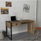 Resim Dekorister Exclusive Lost Metal Çalışma Masası Ceviz 