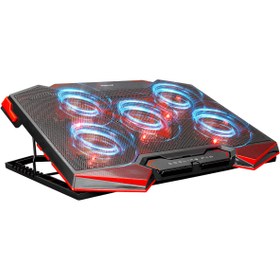 Resim Rampage Ad-rc5 Siyah 5 Fan Ve 2 Usb 15"-17" Notebook Soğutucu Ve Stand 