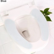 Resim DouranShop Mavi Stil 1 Çift Taşınabilir Yeniden Kullanılabilir Sıcak Peluş Klozet Dolum Yıkanabilir Banyo Paspas Koltuk Örtüsü Sağlık Yapışkan Ped Ev Gereçleri (Yurt Dışından) 