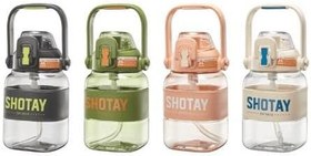 Resim Shotay Ribbon Grib Su Matarası Tritan Somon 1000Ml 