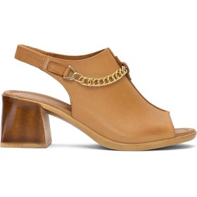 Resim Pierre Cardin PC-54632 Kadın Hakiki Deri Topuklu Sandalet Taba 
