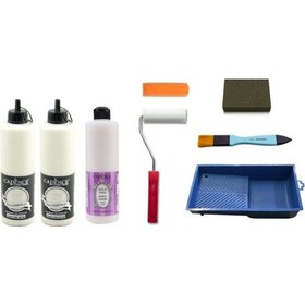 Resim Cadence 1 Litre Pak Beyaz Boya 500Ml Parlak Vernik Set 