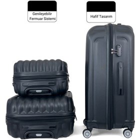 Resim Reymond Luggage Reymond Gusto Abs Körüklü Valiz, Kabin Boy Gri 