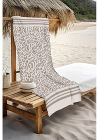 Resim Dijital Baskı Plaj Deniz Havlusu Leoparlı Desen Peştamal Hvl0112 Renkli 