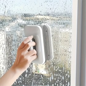 Resim Güçlü Vantuzlu Çift Taraflı Pencere Temizleyici, 3-10mm Kalın Camlar, Zeminler ve Banyolar İçin Uygun - Dayanıklı ABS El Aleti | Ergonomik Tasarım ile Ev & Ticari Kullanım için Yüksek Binada Temizlik, Güvenlik İpi Dahil 