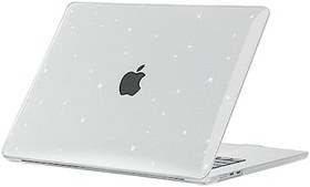 Resim Minesk Macbook Pro M1 / M2 13'' ile Uyumlu Sert Polikarbonat Koruyucu Kılıf (A1706/A1708/A1989/A2159/A2251/A2289/A2338) (Simli Şeffaf) 
