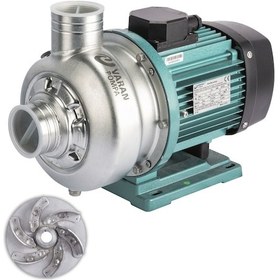 Resim Varan Dwk 150t Açık Çarklı Paslanmaz Santrifüj Pompa 1.5 Hp / 1.1 Kw, Trifaze 380 V, 12 Mss 304 