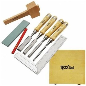 Resim Rox Wood Iskarpela Seti 8 Parça Ahşap Kutulu 