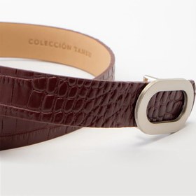 Resim Colección Tansu Andrew Leather Kemer - 38 / Leather Croco Strap 