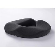 Resim Yaleker Koyu Gri Poliester Fiber Hafıza Yastıkçıktı, Kuyruk Kemikli Koruyucu, Hamilelik Ve Hemoroid İçin Basınç Azaltıcı, Boşluklu Ventile Edilebilir Oturma Yastığı 42x37.5x2cm, 600g 1 Adet 