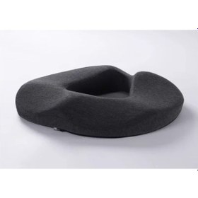 Resim Yaleker Koyu Gri Poliester Fiber Hafıza Yastıkçıktı, Kuyruk Kemikli Koruyucu, Hamilelik Ve Hemoroid İçin Basınç Azaltıcı, Boşluklu Ventile Edilebilir Oturma Yastığı 42x37.5x2cm, 600g 1 Adet 