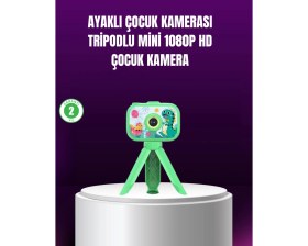 Resim MiraLive 1080P Hd Çocuk Vlog Kamerası - Tripod ve Eğitici Oyunlarl 