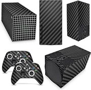 Resim GNG Black Carbon Skins Compatible with Xbox Series X Console Decal Vinal Sticker + 2 Controller Set 