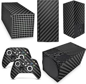 Resim GNG Black Carbon Skins Compatible with Xbox Series X Console Decal Vinal Sticker + 2 Controller Set 