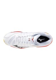Resim Mizuno Wave Voltage 2 Mıd Unisex Voleybol Ayakkabısı Beyaz / Turuncu Çok Renkli 