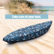 Resim 210D Kaplı Oxford Kumaş Surfboard ve Kano Kapağı - Dayanıklı Tüm Hava Koşullarına Karşı Koruma, UV Dirençli, Elde Yıkanabilir, Beyaz Köpekbalığı Deseni ile Siyah, Plaj ve Su Sporları Ekipmanları için Mükemmel, Plaj Ekipman Kapağı, Şık Kapağı Tasarımı, Yüksek Kaliteli Malzeme 