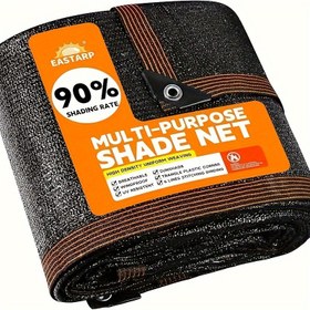 Resim 90% Işık Engelleyici Oran Çok Amaçlı Güneşlik Ağı - Yüksek Yoğunluklu Düz Dokuma, Nefes Alabilen, Uv-Diri, Güçlendirilmiş Plastik Köşeler, Avlular, Kubbeler, Arka Bahçeler, Çimler, Bahçeler, Açık Hava Aktiviteleri, Açık Hava Güneşlik Çözümleri İçin Uygun | Dekoratif Gölgelik Ağı | Dayanıklı Açık Hava Ağı, Kubbeler Gölgelik Etek 