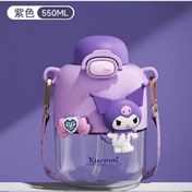 Resim synshop Kuromi Köstebek Sanrio Sakura Askılı Suluk Matara Ağız Ve Diş Sağlığına 